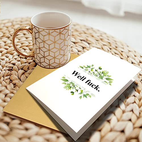 Funny Well F Get Well Soon Card, Sorry for Your Loss Card, Sympathy Card - color: Well Fuck