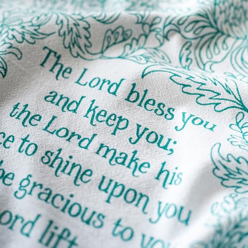 Little Things Studio - The Blessing, Light Sea Green, 28 x 28 - color: The Blessing – Light Sea Green