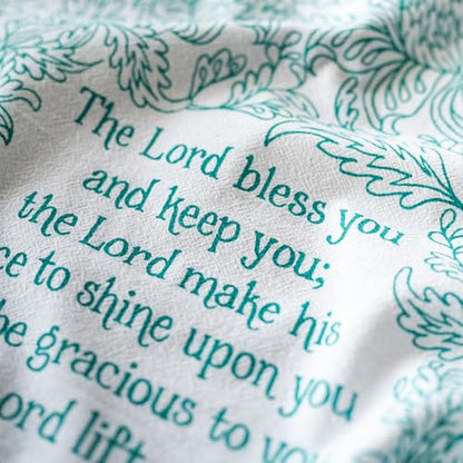 Little Things Studio - The Blessing, Light Sea Green, 28 x 28 - color: The Blessing – Light Sea Green