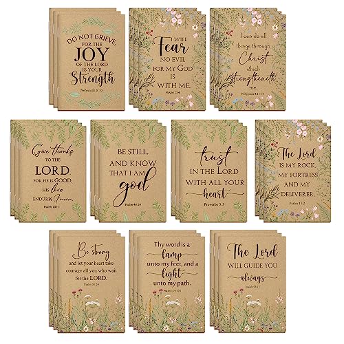 Ctosree 100 Pcs Prayer Journal Bulk, Mini Bible Verse Notebooks