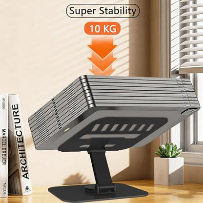 Metal Tablet Stand Holder Adjustable for iPad Kindle Tab, Black - color: Black