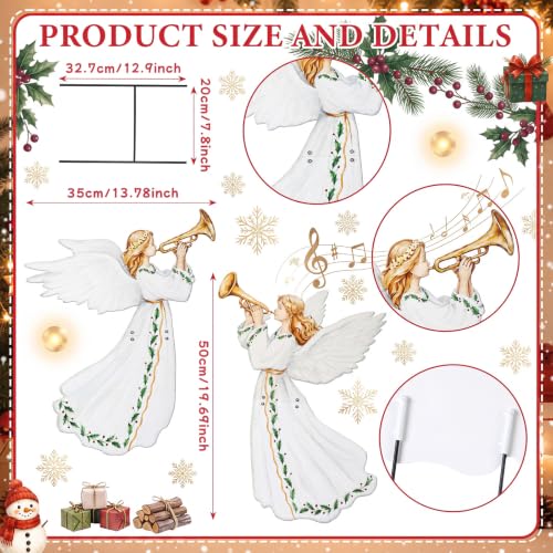 Moxweyeni 2 Pcs Christmas Angel Yard Signs with Stakes, 19.7 Inch - style: Classic