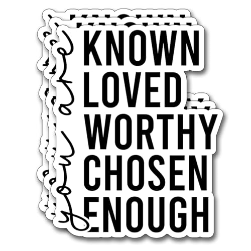 (3Pcs) You are Love Worthy Enough Sticker Christian Inspirational Decals Decorate Books Laptop Phone Water Bottles Kindles Tumbler Waterproof Vinyl Stickers 2,5 x 3'' Inch - color: You Are Love Worthy Enough