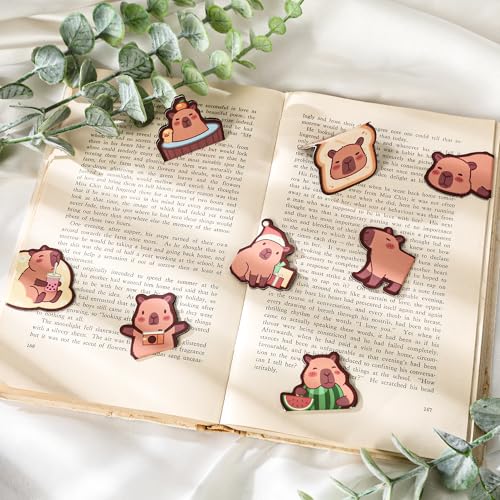 Capybara Magnetic Bookmarks Gifts - 8 Pcs Cute Animals Bookmark - style: Capybara