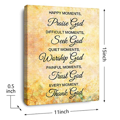OTINGQD Happy Moments Praise God Wall Art,Christian Home Decor - color: Happy Moments