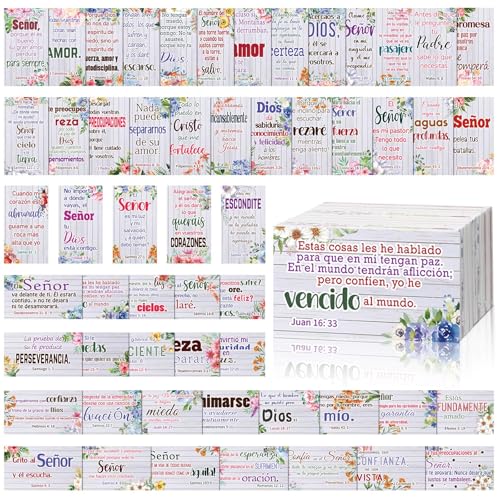 240 Pcs Bible Verse Cards in Spanish Prayer Greeting Card Retro - style: Retro