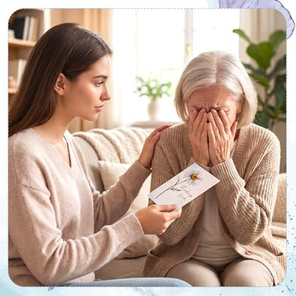 Sympathy Cards, 24 Pack Condolence Cards, 6x4in Thinking of You Card - style: Blue Sympathy Card