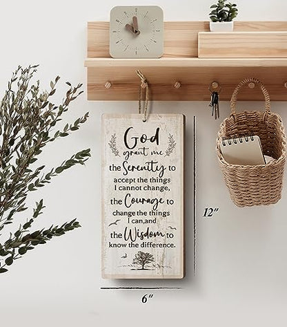 YZEXEZY Inspirational Religious Wall Decor-Serenity Prayer Sign12"x6"-God Grant Me-Christian Wall Art Gifts - style: Serenity Prayer