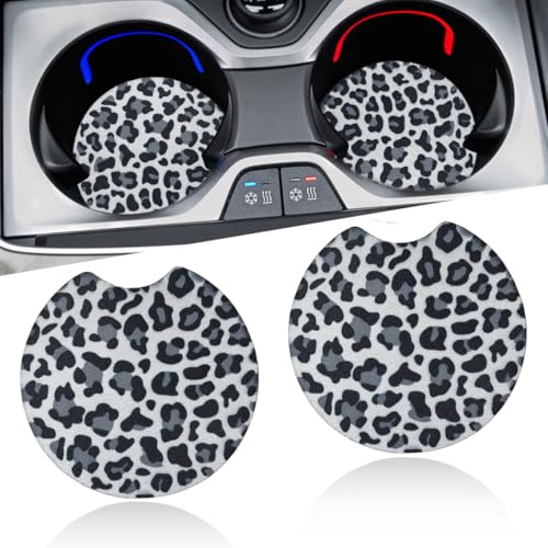Leopard Print Car Cup Holder Coasters, 2.77'' Drink Cup Mat, No.1 - size: No.1