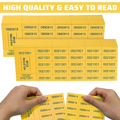 Kosiz 2000 Sheets Raffle Ticket 25 Bid Chinese Auction Tickets, Dark Yellow - color: Dark Yellow