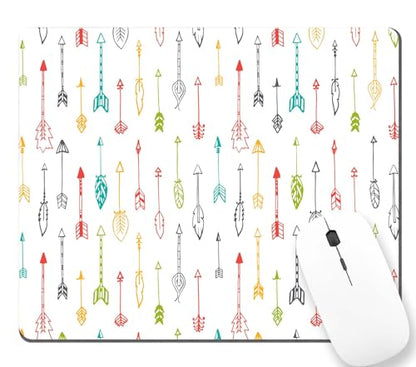 TSSOHU Small Mouse Pad 7.9 x 9.5 Inch, Colorful Arrows Mousepad with Washable Lycra Cloth, Non-Slip Rubber Base Mousepads, Computer Mouse Pads for Wireless Mouse, WMJMP2409 - color: WMJ109