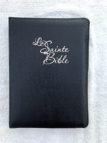 French Bible, Large Print, Leather, Zipper, Thumb Index. Segond 1910, fermeture éclair