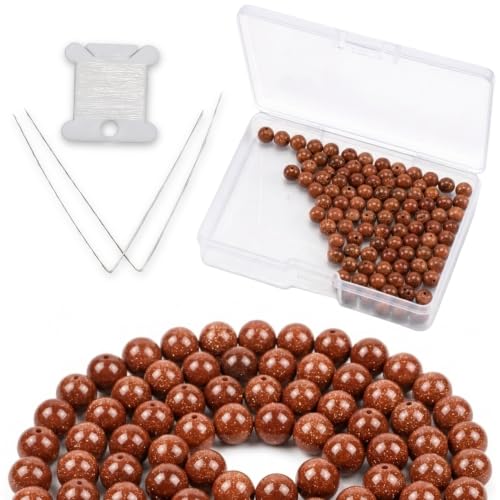 Cherry Tree Collection100PCS 6mm Goldstone Round Bead Craft Kit - color: goldstone, size: 6mm