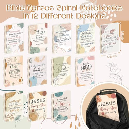 Supervitae 12 Pack Christian Journals Notebooks Gifts for Women,Boho - style: Bohemian