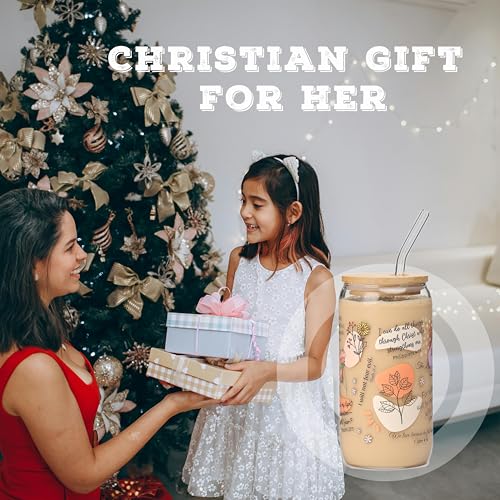 Christian Gifts For Women – Bible Verse Coffee Mug 16oz, My Daily Bible Affirmations Tumbler, Religious Gift & Bible Accessories for Sister, Wife and Friends, Iced Coffee Cups with Lid & Straw - color: Bible Verse-1