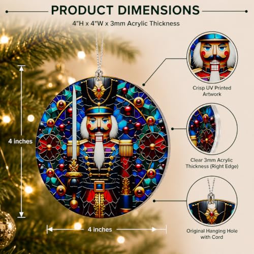 Nutcracker Ornaments for Christmas Tree, Nutcracker Ornaments, Christmas Ornaments 2026, Classic Nutcracker Soldier Design, Vintage Christmas Decoration, Elegant Holiday Ornament Gift for Home Décor - color: Nutcracker Soldier Ornament