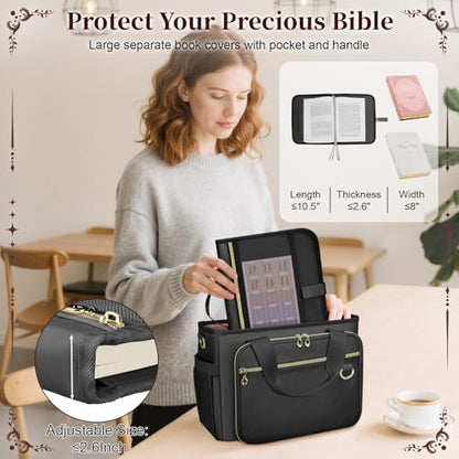 Large Bible Cover Case for Women, Bible Cover with Book Sleeve