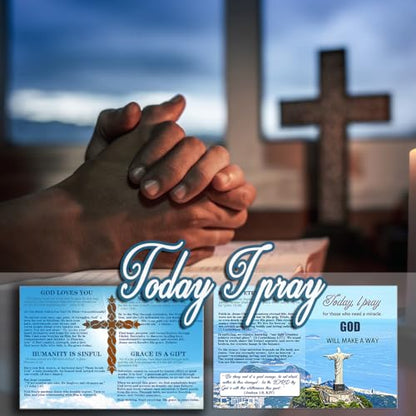 300 Pcs Gospel Tract Card Salvation Plan Cards Bible Tracts Christian Tracts Inspirational Bible Verses Greeting Church Supplies (Today,I Pray - KJV)