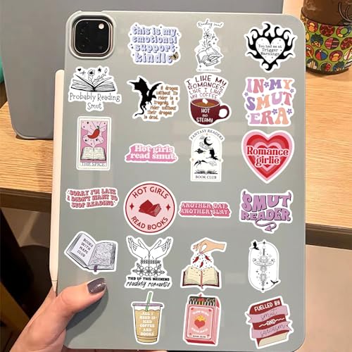104 PCS Romance Book Stickers for Kindle- Bookish Fantasy Dragon Aesthetic Stickers for Kindle Case, Water Bottle, Scrapbook, Journal - Cute Book Lover Gifts for Adults Teens - color: Romance Book