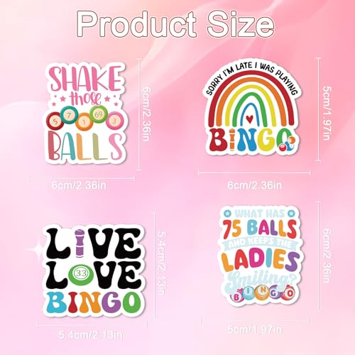 50 Pcs Funny Bingo Stickers for Adults Bingo Accessories Stickers - style: Bingo
