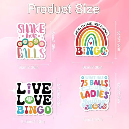 50 Pcs Funny Bingo Stickers for Adults Bingo Accessories Stickers - style: Bingo