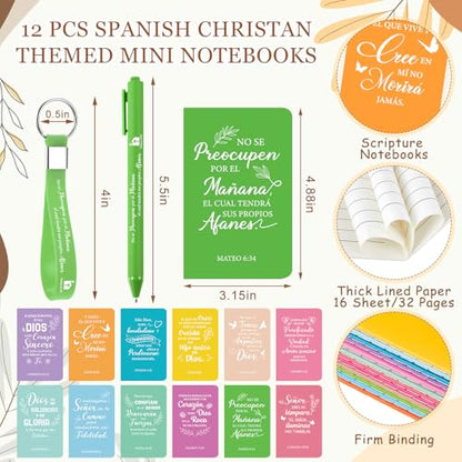 Hollowfly 12 Set/48 Pcs Spanish Christian Gifts for Women, Pastel - color: Pastel