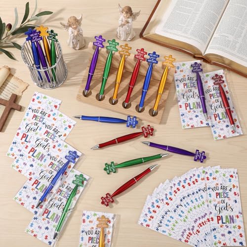 MotiMind 25 Sets Catholic Religious Gifts Puzzle Ballpoint Pens