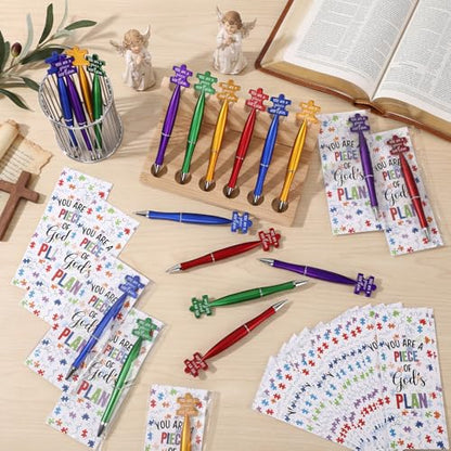 MotiMind 25 Sets Catholic Religious Gifts Puzzle Ballpoint Pens