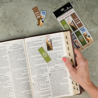 Christian Art Gifts Scripture Magnetic Page Marker Set: Cute Dogs - color: Cute Multicolor Dogs