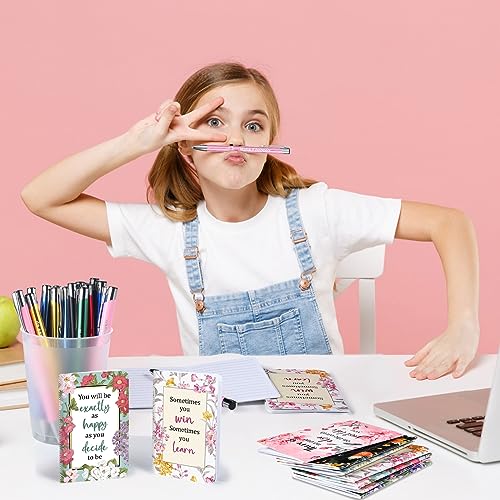 Funrous 32 Pcs Mini Notebooks with Pens Adults Party Favors, Motivational - style: Motivational