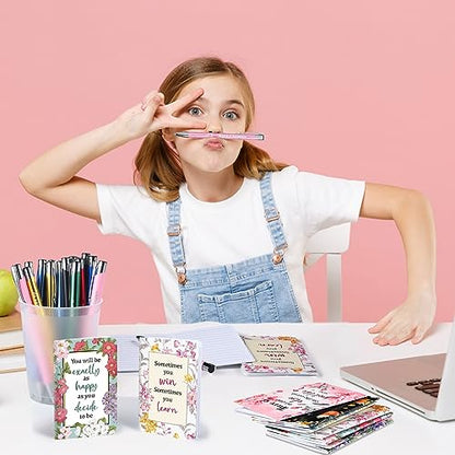 Funrous 32 Pcs Mini Notebooks with Pens Adults Party Favors, Motivational - style: Motivational
