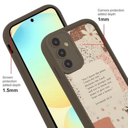 Christian Case for Samsung Galaxy S25, Aesthetic Bible Verse Flower Pattern Design Collage Phone Cover, TPU Shockproof Protective Shell for Samsung S25 6,2" - color: Flower