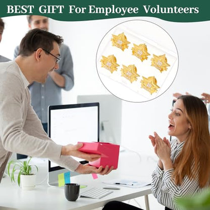 Tigeen 12 Pcs Year Service Reward Pins Star Enamel Pins, 20 Years - style: 20 Years