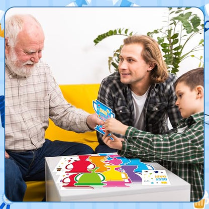 ANGOLIO Father's Day DIY Crafts for Kids - 123Pcs Happy Father's Day Make Your Own Trophy Stickers Craft Kit Hanging Ornaments for Classroom Home Activity Sunday School VBS Party Favors Best Dad Gifts - style: Father's Day