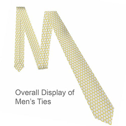 Men's Ties Novelty Tie Necktie for Men Teen Boys Multicolor Tie Party Holiday Thanksgiving Christmas - color: Yellow Honeycomb