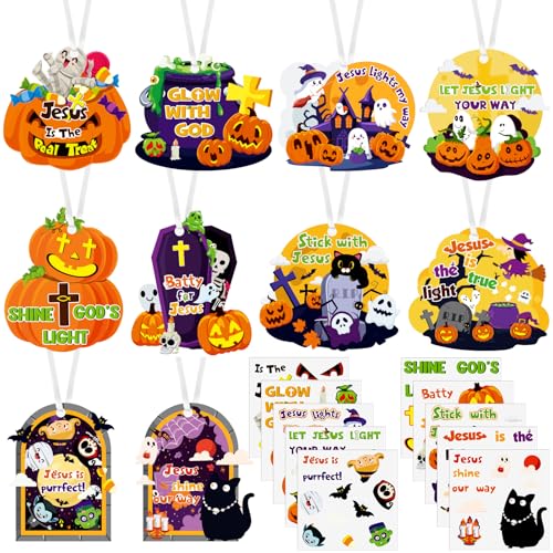 30 Sets Halloween Craft Kit Fall Cross Christian Pumpkin Crafts
