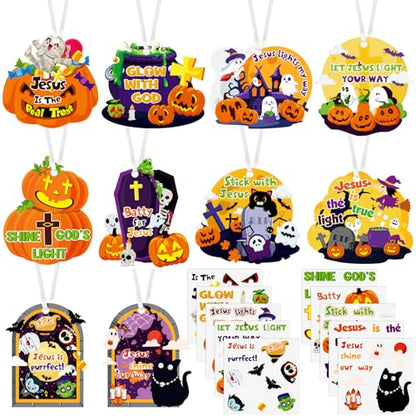 30 Sets Halloween Craft Kit Fall Cross Christian Pumpkin Crafts