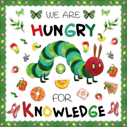 VABAMNA Hungry Caterpillar Classroom Decor, 81Pcs Very Hungry Caterpillar Bullettin Board Decoration Set for Teacher Back to School Supplies DIY Projects Door Wall Decor - color: Green