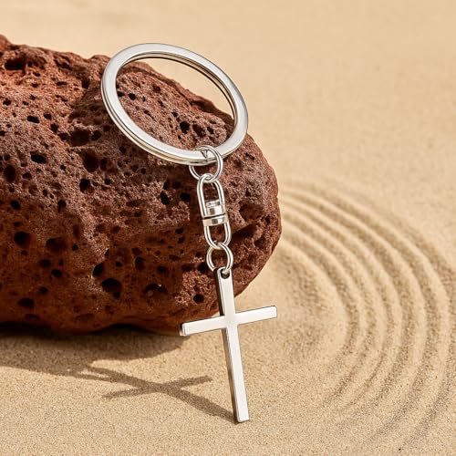 Cross Keychain – Cool Keychains Gifts for Christian, Baptism, Holidays, Keychains for Car Keys - color: Cross12
