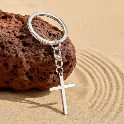 Cross Keychain – Cool Keychains Gifts for Christian, Baptism, Holidays, Keychains for Car Keys - color: Cross12
