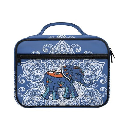 Bible Cover Church Carrying Book Case Polyester Bible Protective with Pen Slots and Zippered Pocket Customizable - color: Boho Elephant