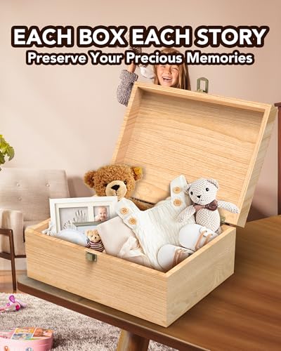 EXISTING Wooden Memory Keepsake Box, Floral Heart Engraved Keepsake Boxes - color: Yellow