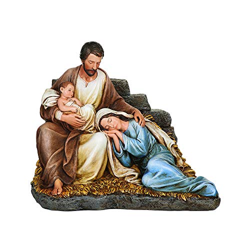 Joseph's Studio by Roman - 6.7" H Holy Family with Sleeping Mary Figure, Christmas Collection, Decorative, Religious Gift, Home Decor
