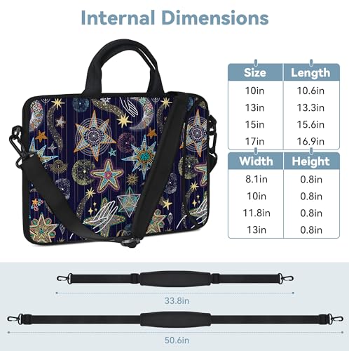 RICHEN 10 inch Messenger Bag Carrying Case with Handle Accessory Pocket Fits 7 to 10-Inch Laptops/Notebook/Kids Tablet (7-10.2 inch, Stars) - color: Stars, size: 7-10.2 inch