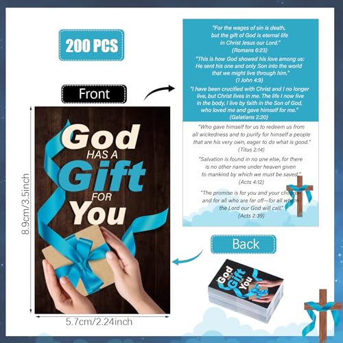 200 Pcs Gospel Tracts Salvation Cards,God Has a Gift for You - style: God Has A Gift for You