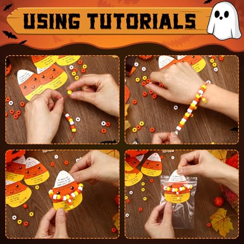 UPINS 30Sets Halloween Candy Corn Beads Craft for Church Sunday School