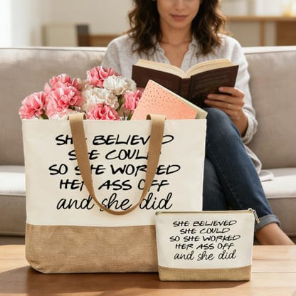 FriendsTote Bag, Funny gift Friend Tote bag, Best friend Makeup Bag, for Women Men Best Friends Birthday Gift - color: Believed 0158