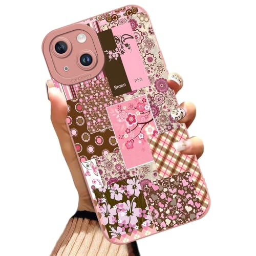 Floral Flowers Collage Phone Case for iPhone 14 Case Aesthetics Pattern Shockproof Soft Protective for Women Men Phone Cover Funda for iPhone 14 6.1 Inch - color: Floral Collage, size: for iPhone 14
