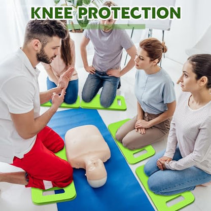 Riakrum 20 Pcs Garden Kneeling Pad Garden Knee Pad Thick Foam Knee Mat Waterproof Cushion for Kneeling Multi Functional and Church Kneeler for Praying, Baby Bath, Yoga, 15.4 x 6.7 Inch (Green) - color: Green