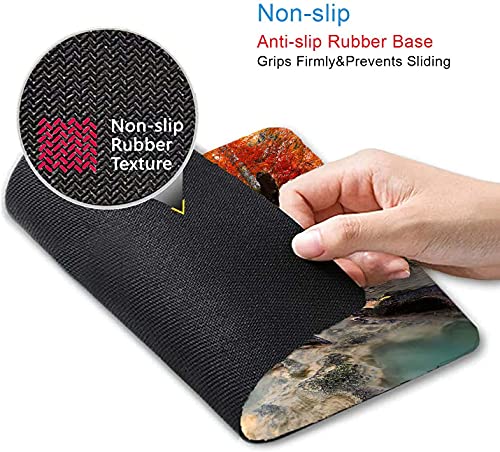 Deep Forest Waterfall Mouse Pad,Non-Slip Rubber Base Wireless Gaming MousePads for Computers Laptop Office,Cute Mouse Pads with Designs for Women - color: S135